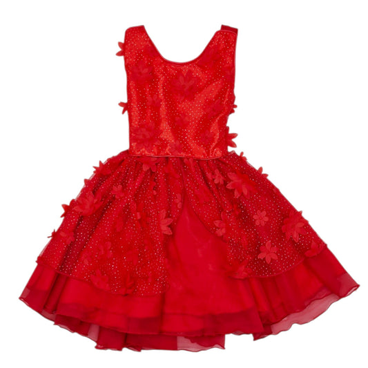 Vestido de gala rojo con apliques — Talla Talla 2T | Usado