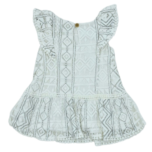 Vestido blanco de encaje suave — Talla 6 a 12 meses | Usado