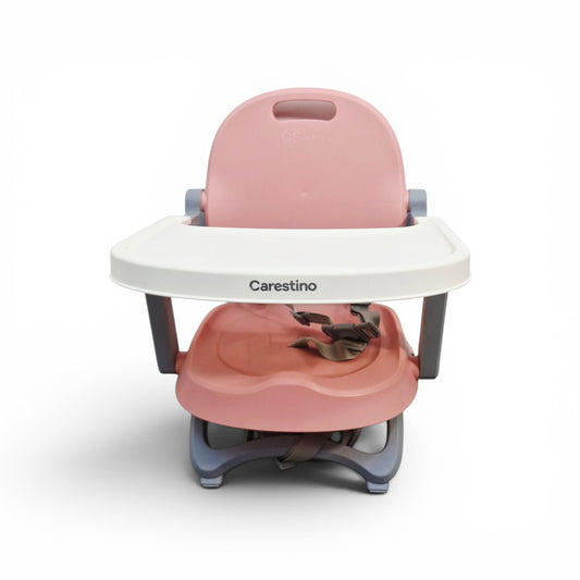 Silla de Comer Tipo Booster Carestino Rosada — Plegable y Portátil | Usada