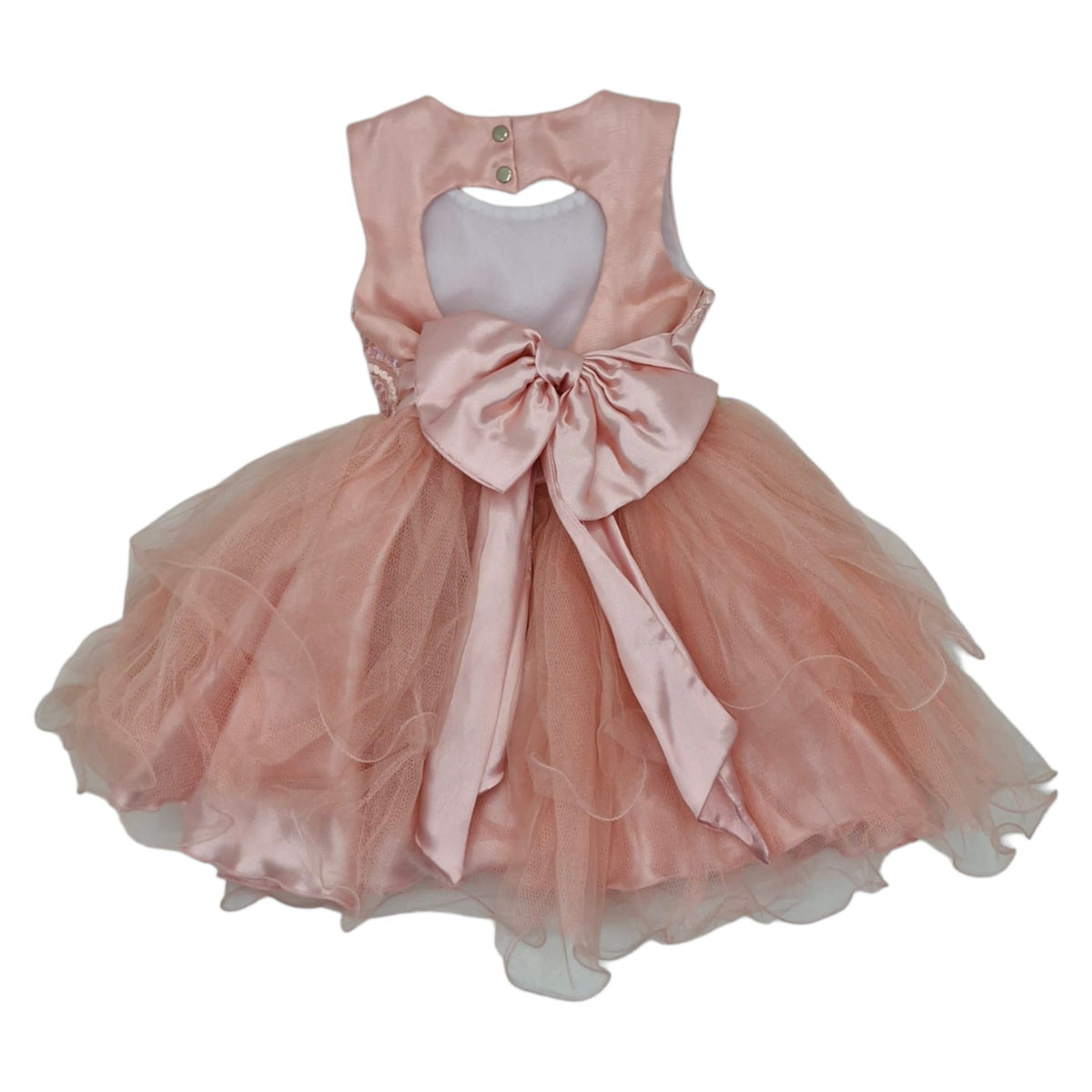 Vestdo de gala sin manga rosado — Talla 18 a 24 meses | Usado