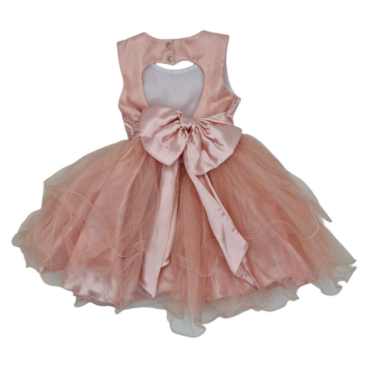 Vestdo de gala sin manga rosado — Talla 18 a 24 meses | Usado