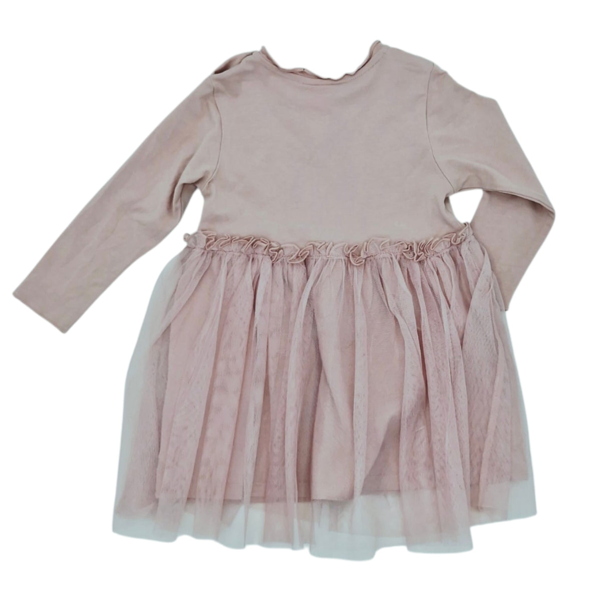 Vestido manga larga rosado — Talla 9 a 12 meses | Usado