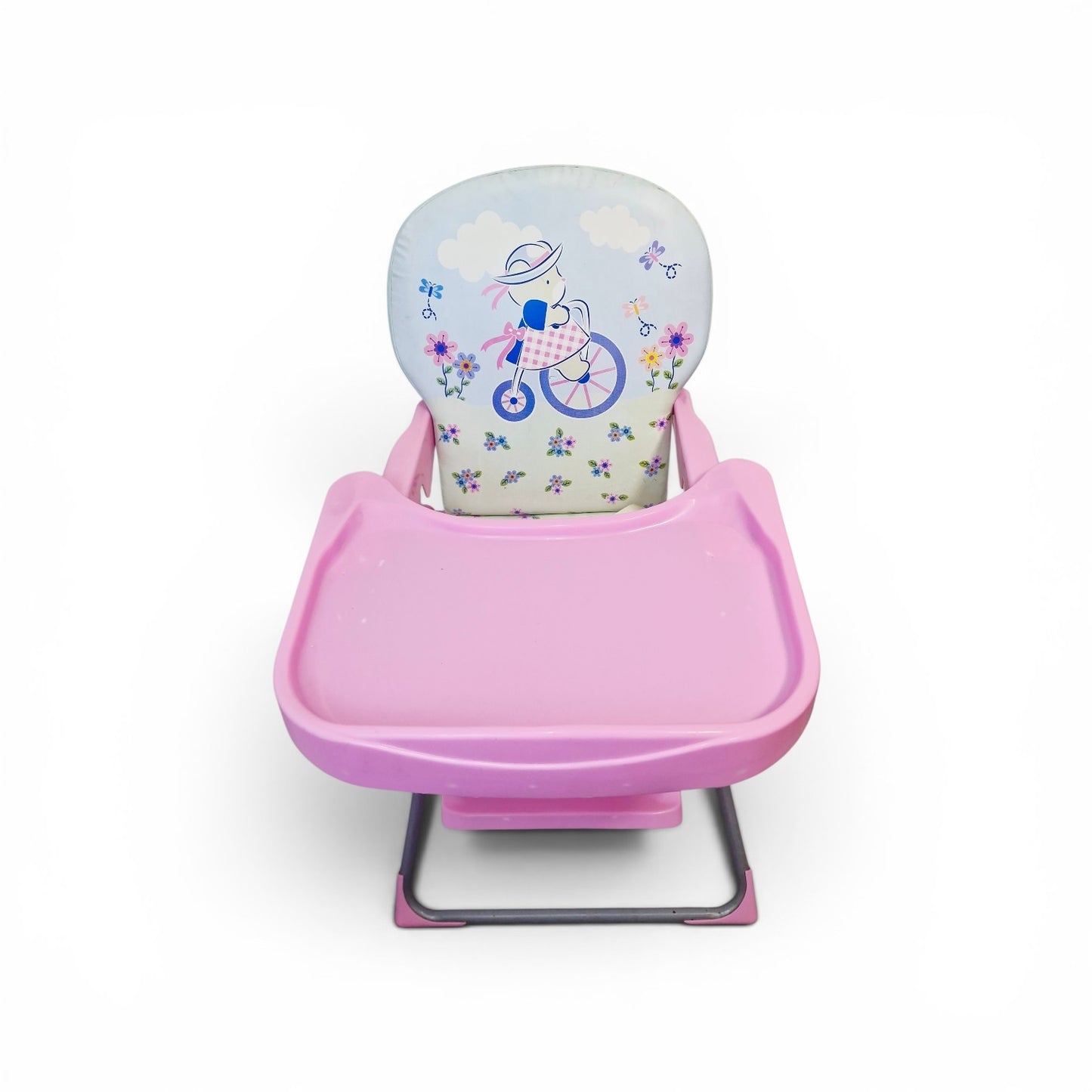 Silla de Comer de Piso Rosada — Espuma Suave, Fácil de Limpiar | Usada