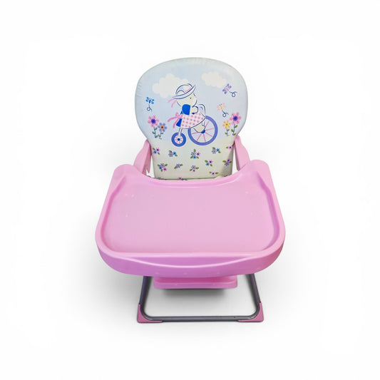 Silla de Comer de Piso Rosada — Espuma Suave, Fácil de Limpiar | Usada