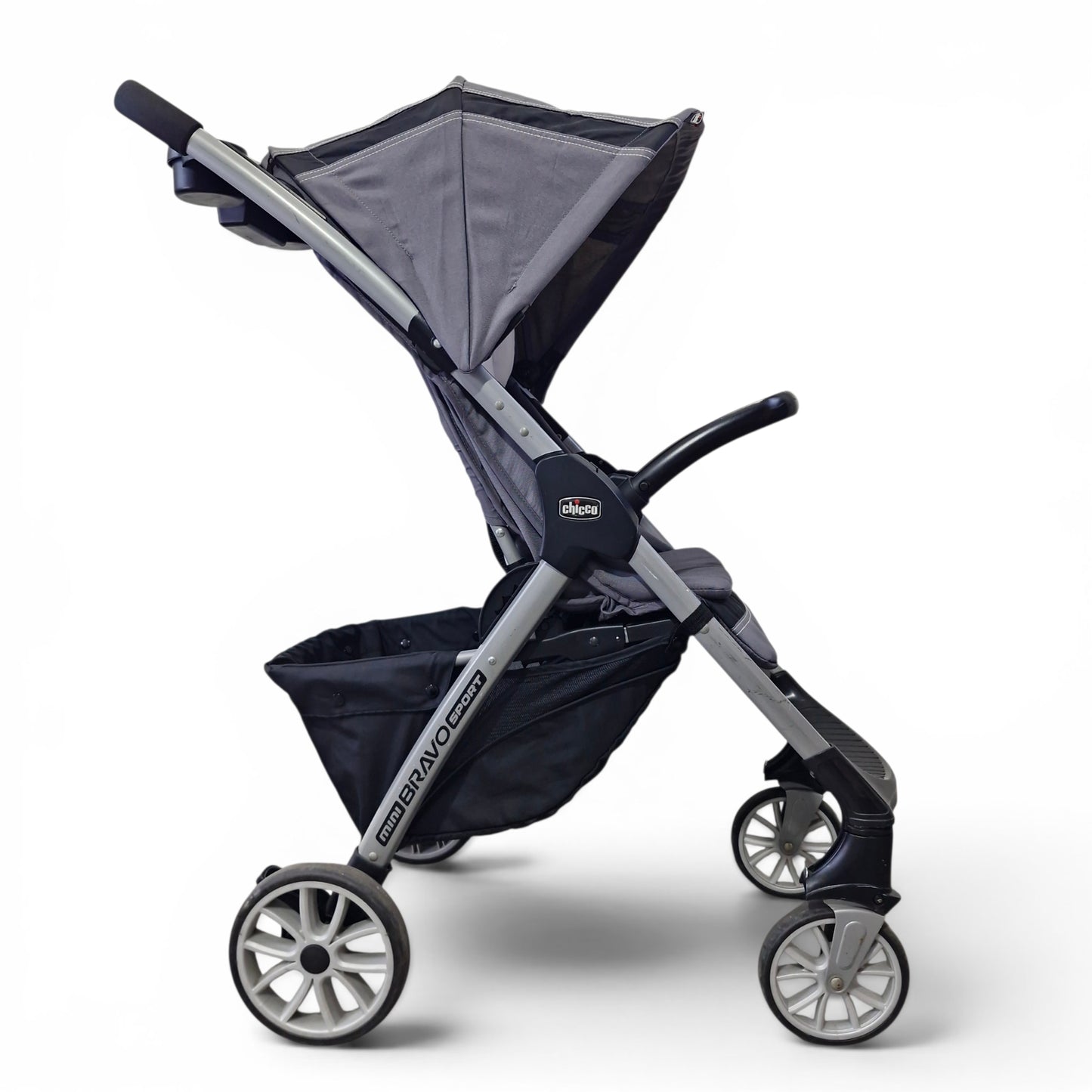 Coche Chicco Mini Bravo Sport Travel System Carbon Gris con Silla de Carro | Usado