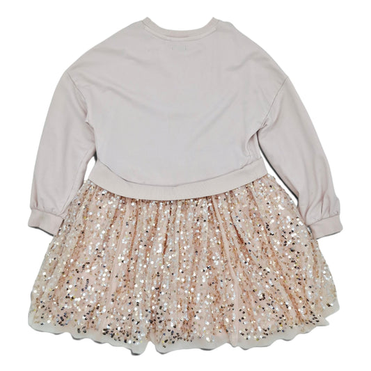 Vestido palo de rosa con lentejuelas — Talla 5T | Usado