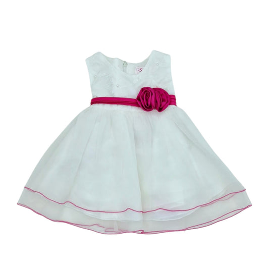 Vestido blanco elegante para bebe niña — Talla 3 a 6 meses | Usado