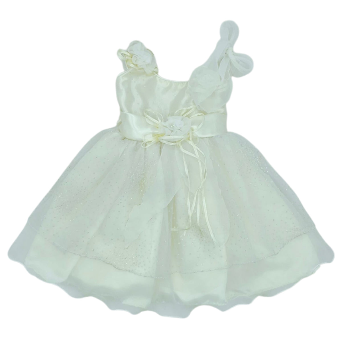 Vestido blanco beige — Talla 6 a 12 meses | Usado