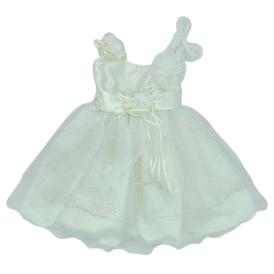 Vestido blanco beige — Talla 6 a 12 meses | Usado