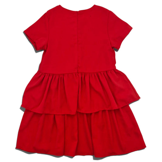 Vestido rojo liso — Talla 6-7T | Usado