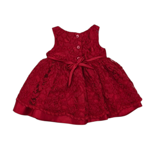 Vestido de gala rojo para bebé niña — Talla 3 a 6 meses | Usado
