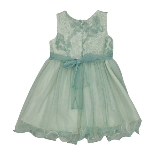 Vestido elegante verde menta sin mangas para niña — Talla 12 a 18 meses | Usado