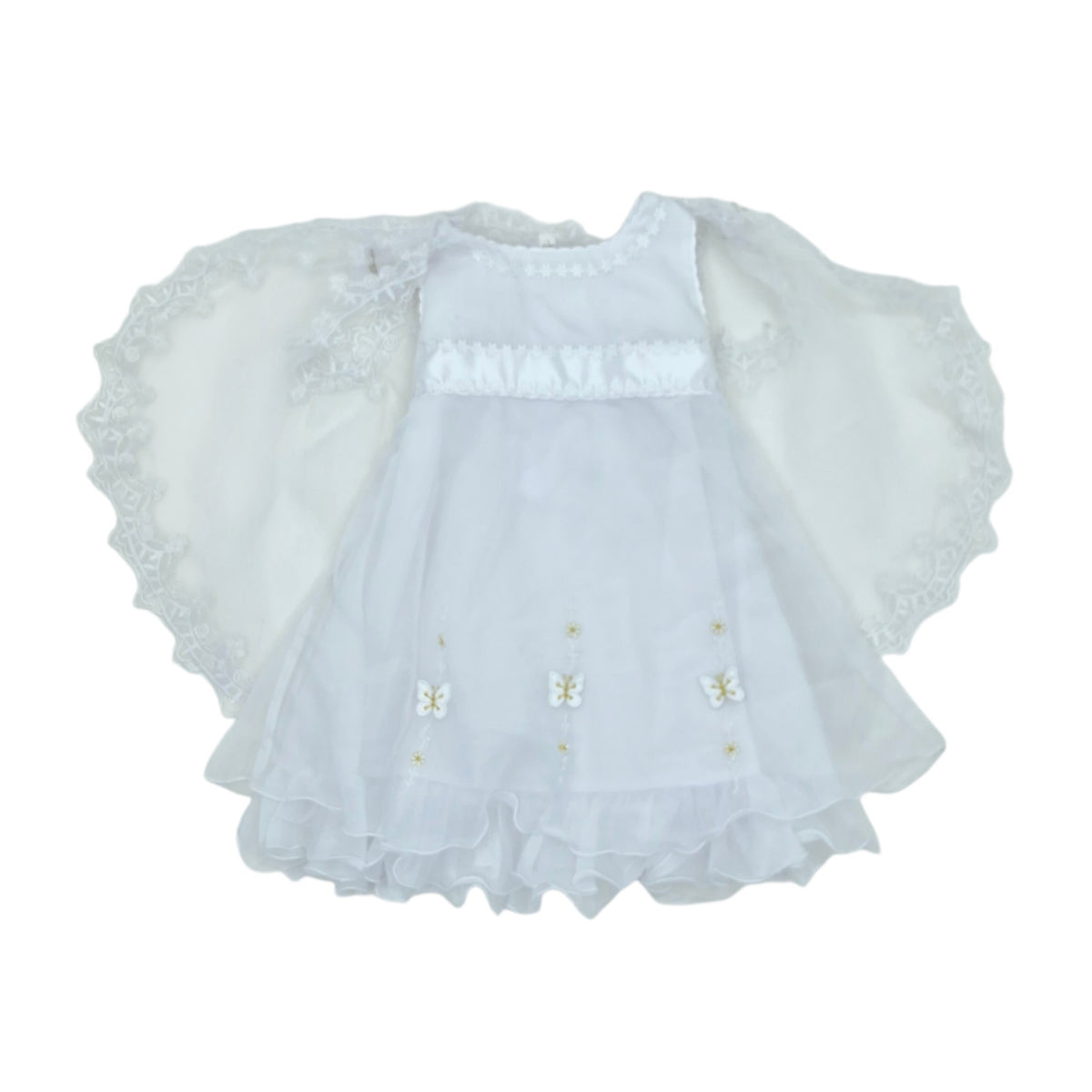 Vestido de bautizo - ajuar con capa — Talla 3 a 6 meses | Usado