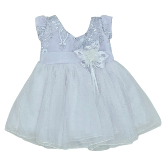 Vestido de bautizo blanco de bebe para niña — Talla 3 a 6 meses | Usado
