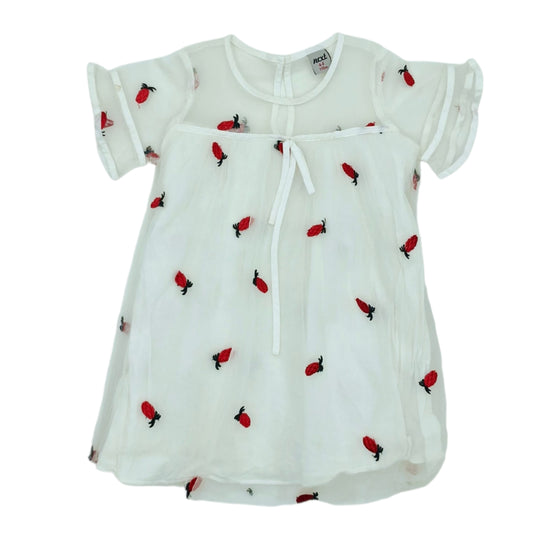 Vestido blanco con fresas — Talla Talla 4T | Usado