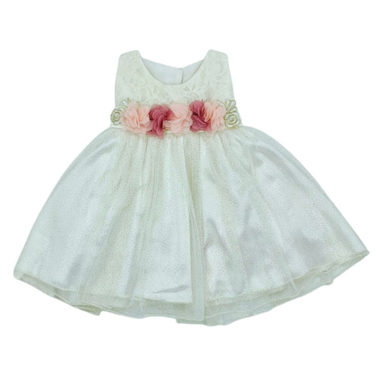 Vestido de gala sin mangas beige — Talla 6 a 12 meses | Usado