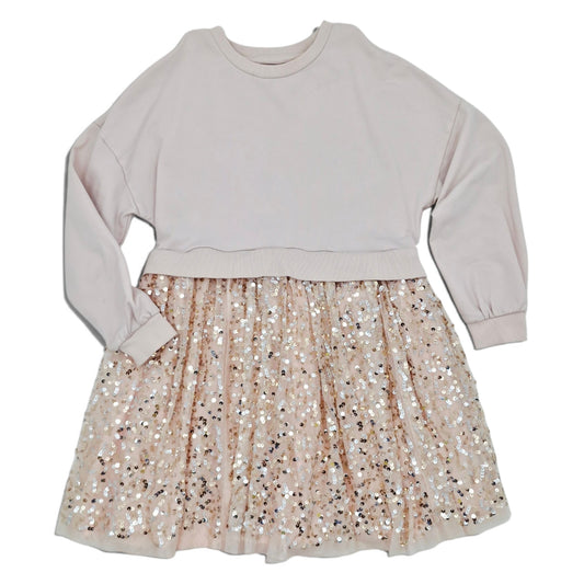 Vestido palo de rosa con lentejuelas — Talla 5T | Usado