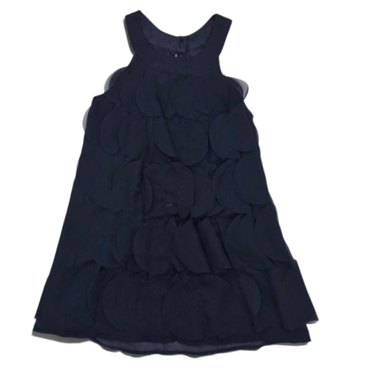 Vestido negro sin manga texturizado — Talla 3 -4 | Usado