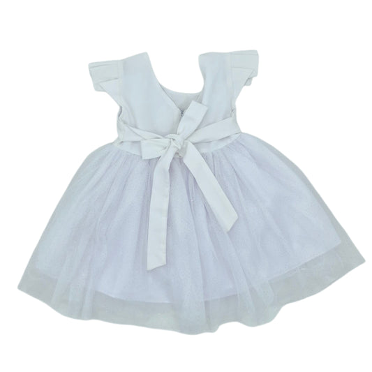 Vestido con mariposas  blanco para bebe — Talla 6 a 12 meses | Usado