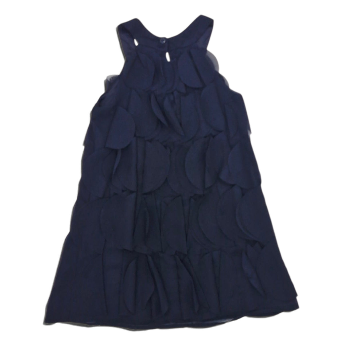 Vestido negro sin manga texturizado — Talla 3 -4 | Usado