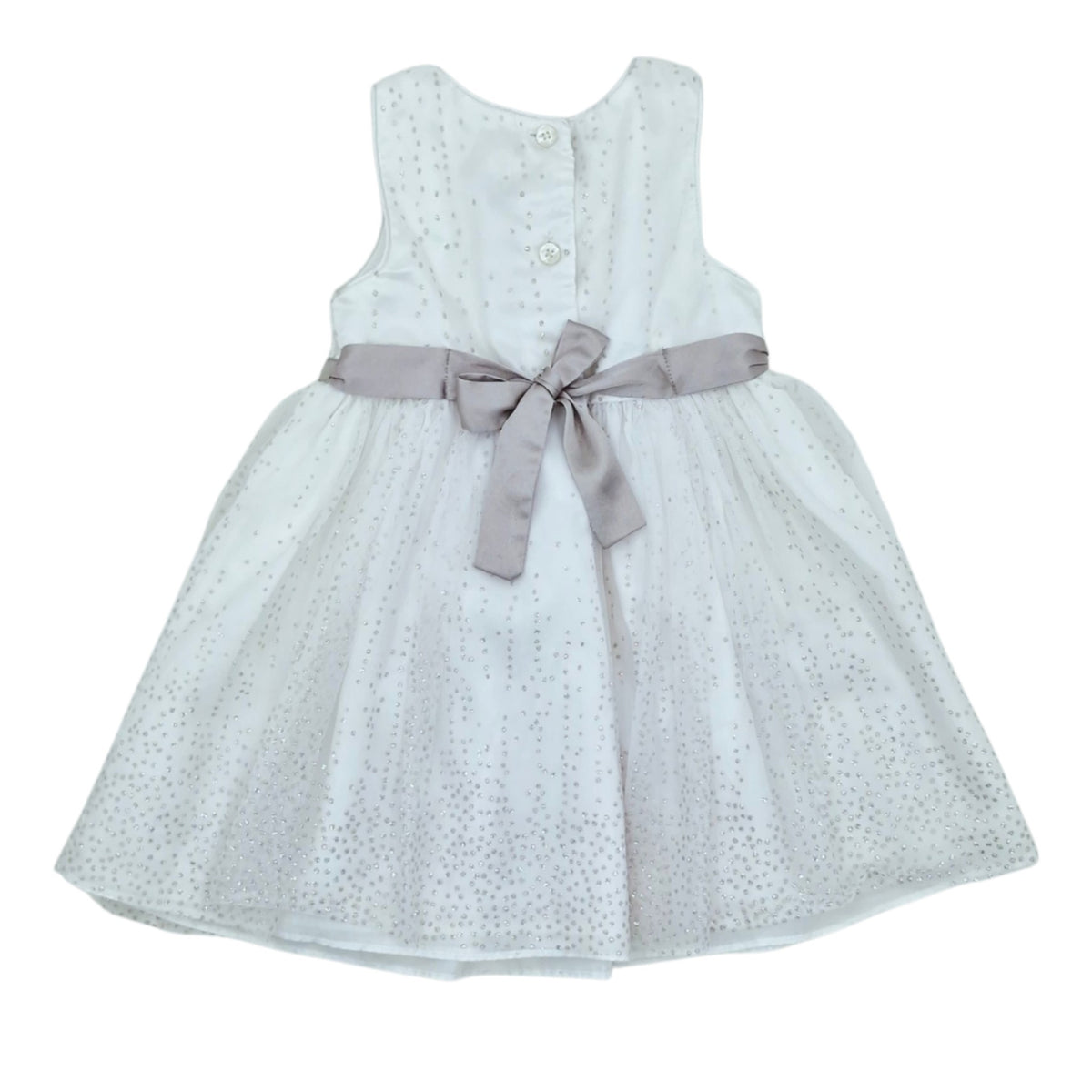 Vestido de gala blanco y plateado — Talla Talla 3T | Usado