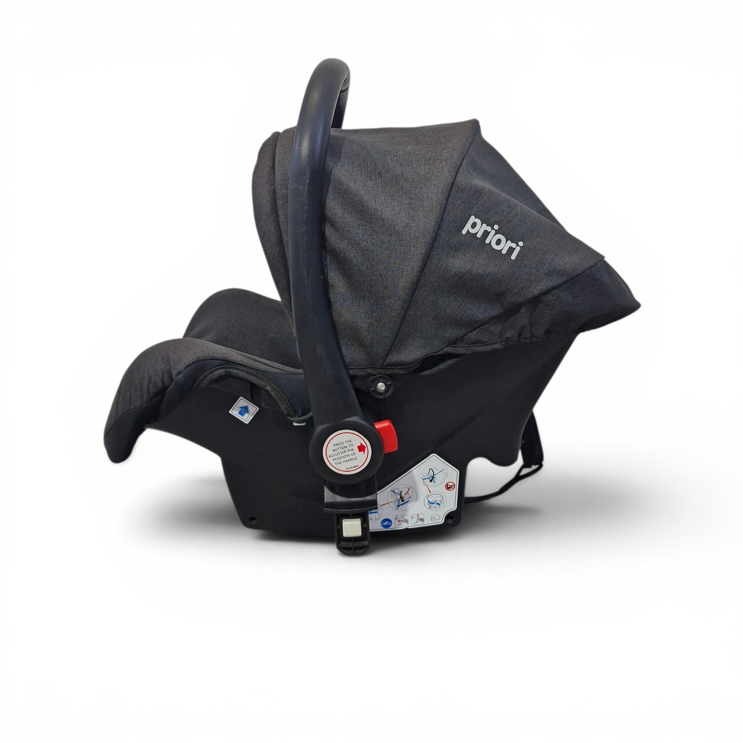 Silla de Carro Tipo Huevito Priori Gris Oscuro — 0 a 13 kg | Usada