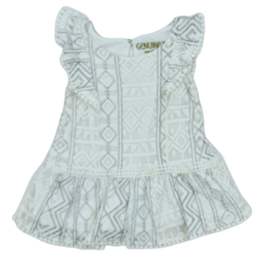 Vestido blanco de encaje suave — Talla 6 a 12 meses | Usado