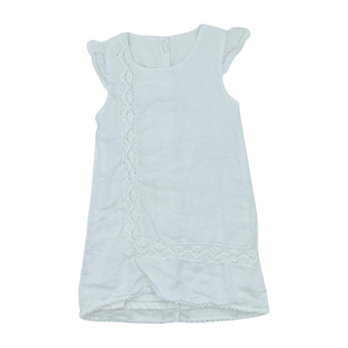 Vestido blanco con encaje — Talla Talla 3T | Usado