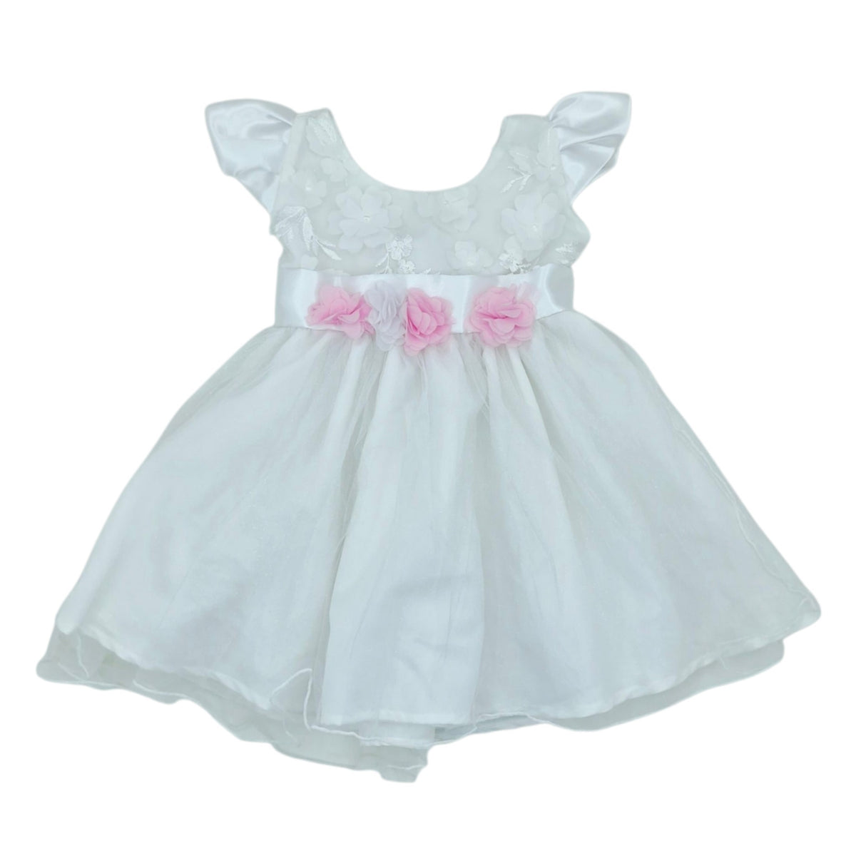 Vestido de gala blanco para niña — Talla 18 a 24 meses | Usado