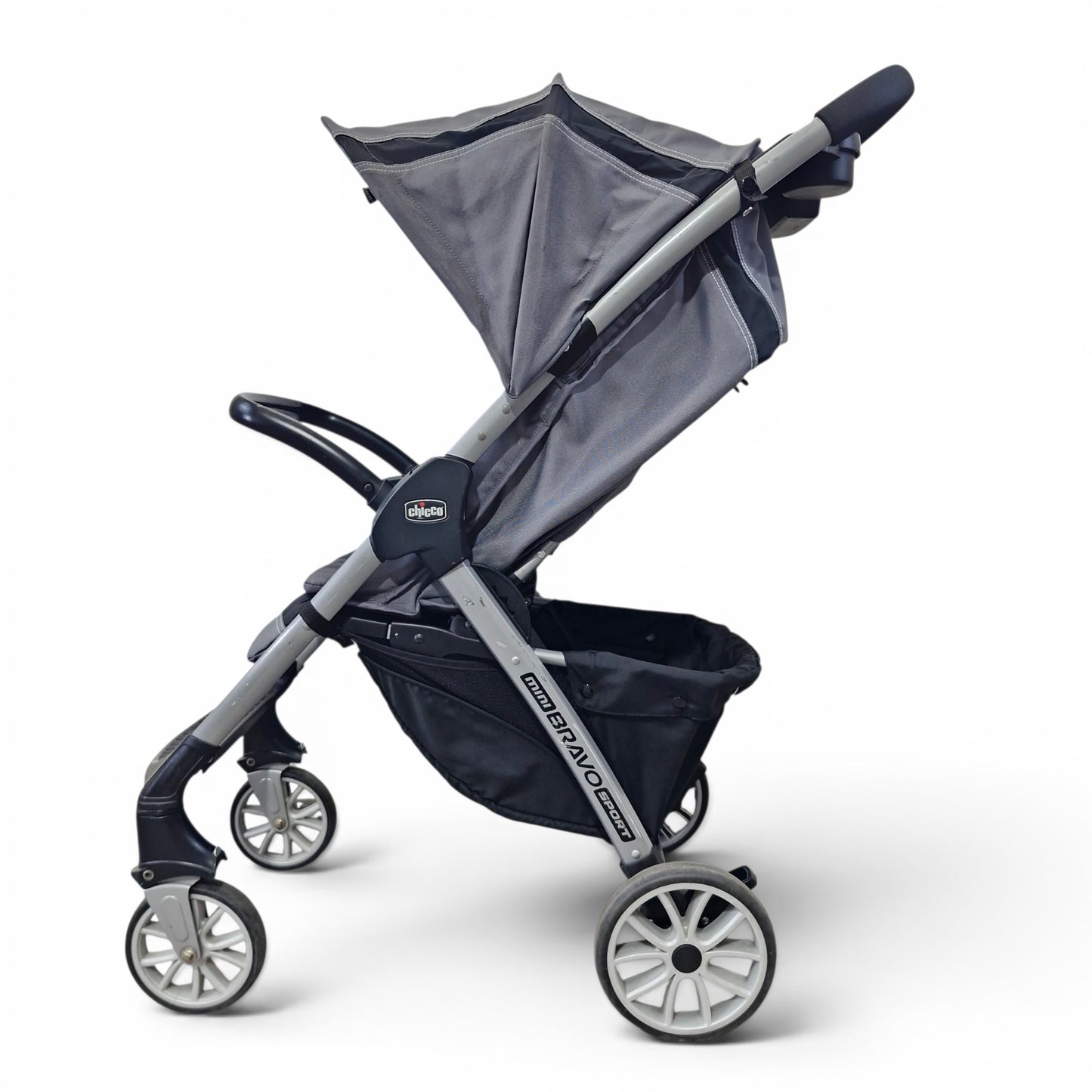 Coche Chicco Mini Bravo Sport Travel System Carbon Gris con Silla de Carro | Usado