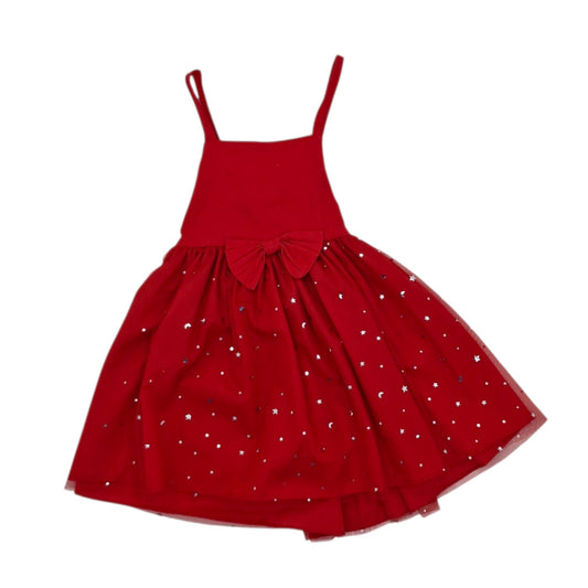 Vestido elegante de tiras rojo para niña — Talla 12 a 18 meses | Usado