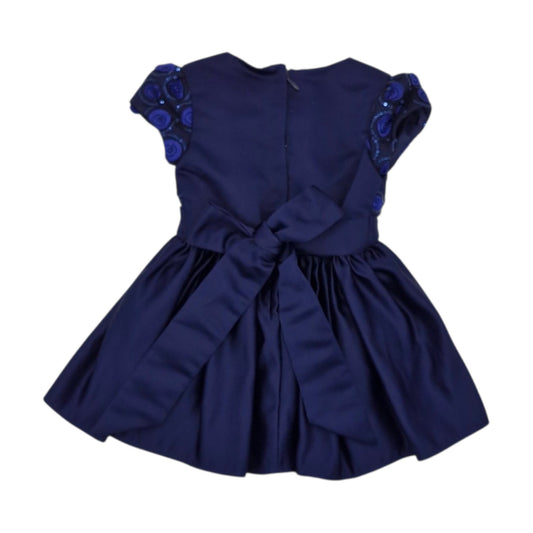 Vestido de gala azul oscuro — Talla 6 a 12 meses | Usado