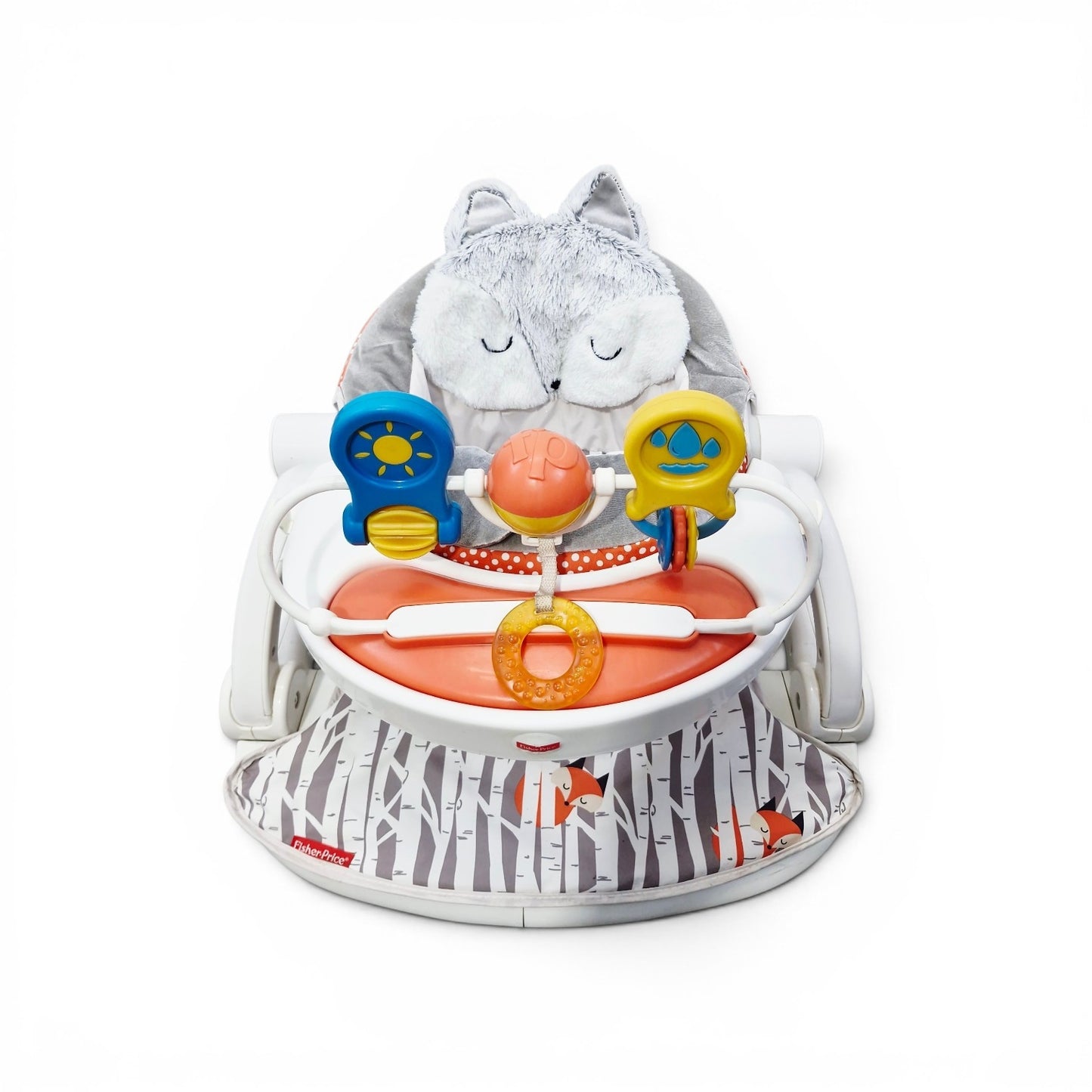 Entrenador para Sentar Fisher Price Zorro — Con Bandeja y Barra de Juguetes | Usado