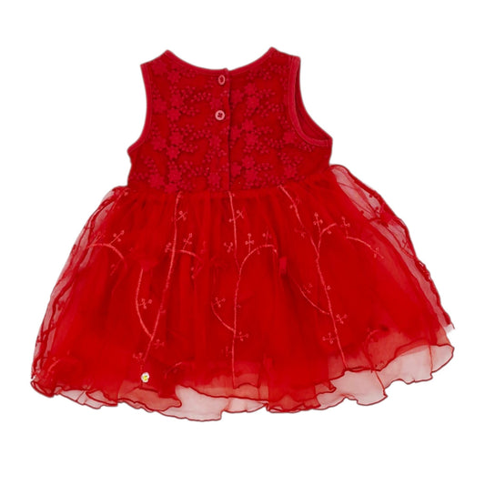 Vestido rojo sin mangas — Talla 3 a 6 meses | Usado